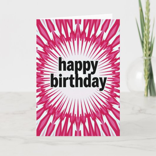 Carte d'anniversaire douce explosion (Devant)