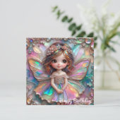 CARTE D'ANNIVERSAIRE ~ Douce Fée ~ (Debout devant)