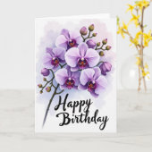 Carte d'anniversaire douce Fleur de Violette (Fleur jaune)