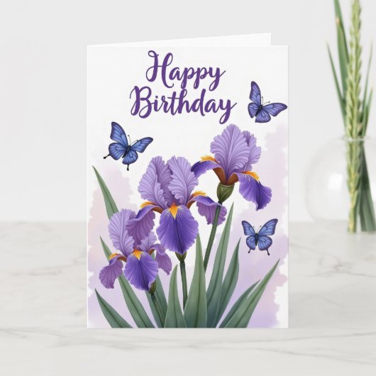 Carte d'anniversaire douce Iris Art (Devant)