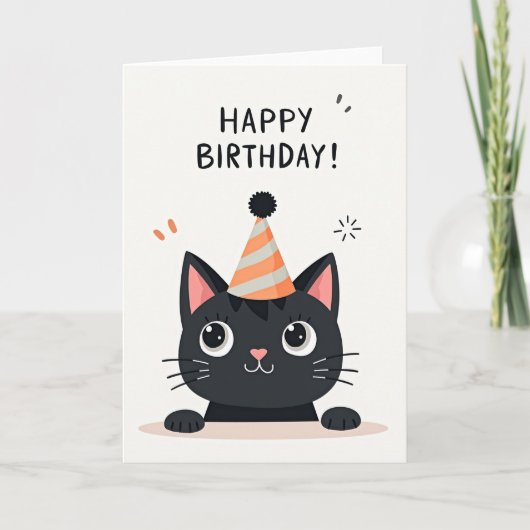 Carte d'anniversaire douce Kitty (Devant)