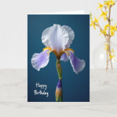 Carte d'anniversaire douce lavande (Fleur jaune)
