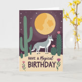 Carte d'anniversaire Douce Nuit de Lune (Fleur jaune)