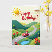 Carte d'anniversaire douce Papercut (Fleur jaune)
