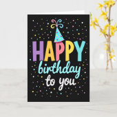 Carte d'anniversaire douce pastel (Fleur jaune)