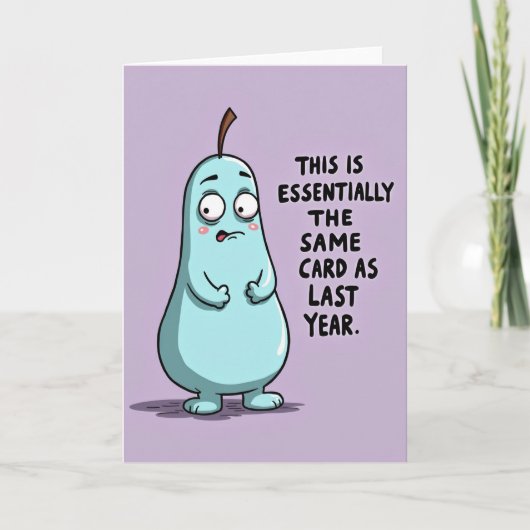 Carte d'anniversaire douce Pastel Pear (Devant)