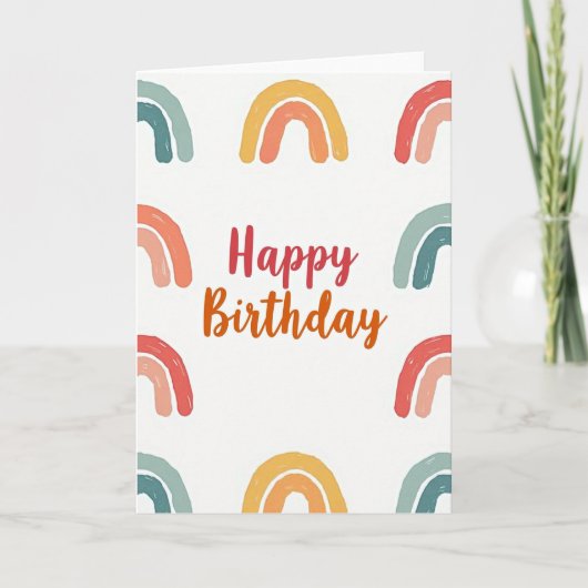 Carte d'anniversaire douce pinceau (Devant)