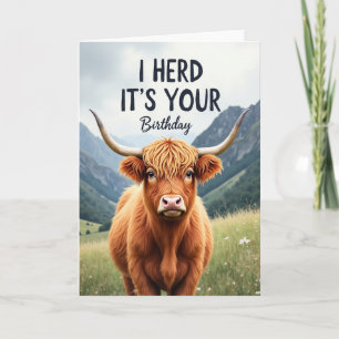 Carte d'anniversaire douce pour animal hirsute