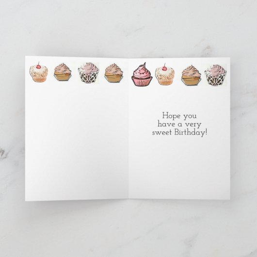 Carte d'anniversaire douce pour elle (Intérieur)