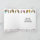 Carte d'anniversaire douce pour elle | Cône de gla (Intérieur)