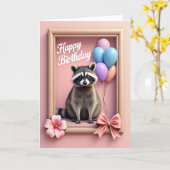 Carte d'anniversaire douce pour les animaux (Fleur jaune)