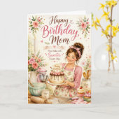 Carte d'anniversaire douce pour maman avec kit flo (Fleur jaune)