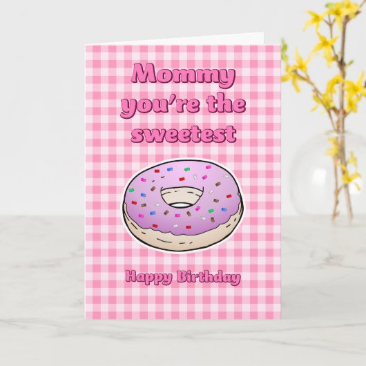 Carte d'anniversaire Doughnut la plus sucrée (Fleur jaune)