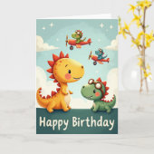 Carte d'anniversaire doux reptile (Fleur jaune)