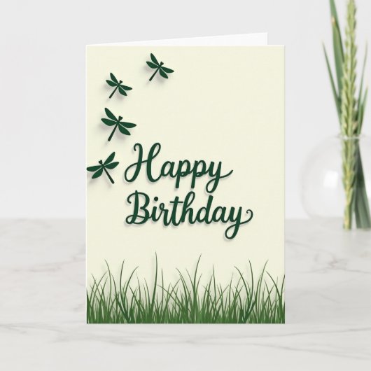Carte d'anniversaire Dragonfly Art (Devant)