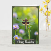Carte d'anniversaire Dragonfly Wing (Fleur jaune)