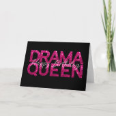 Carte d'anniversaire Drama Queen Rose Parties scin (Devant)