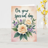 Carte d'anniversaire Dreamy Bloom (Fleur jaune)