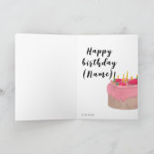 Carte d'anniversaire/dressage humoristique et drôl (Intérieur)