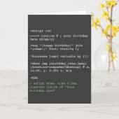 Carte d'anniversaire/dressage humoristique et drôl (Fleur jaune)