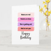 Carte d'anniversaire drôle (Fleur jaune)