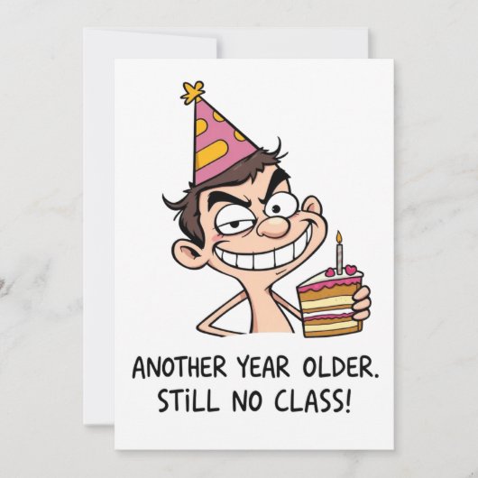 Carte d'anniversaire drôle (Devant)
