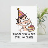Carte d'anniversaire drôle (Debout devant)