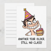 Carte d'anniversaire drôle (Devant / Derrière)