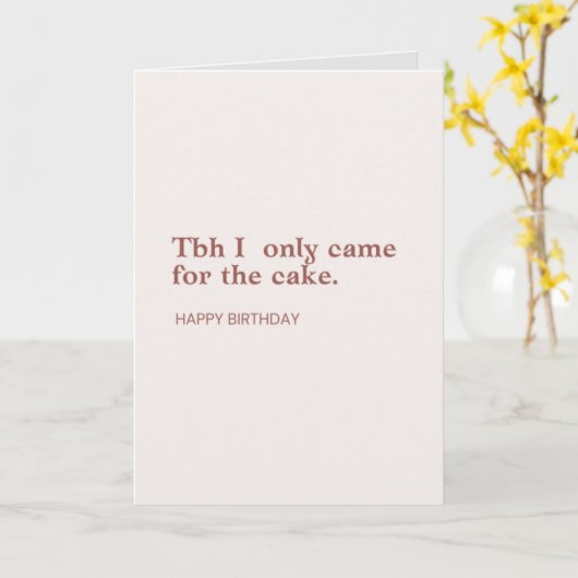 Carte d'anniversaire drôle (Fleur jaune)