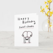 Carte d'anniversaire drôle (Fleur jaune)