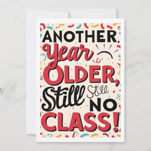 Carte d'anniversaire drôle (Devant)