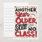 Carte d'anniversaire drôle (Devant / Derrière)