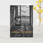 Carte d'anniversaire drôle (Fleur jaune)