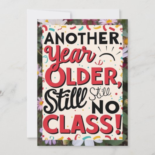 Carte d'anniversaire drôle (Devant)