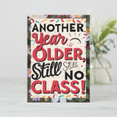 Carte d'anniversaire drôle (Debout devant)