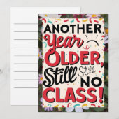 Carte d'anniversaire drôle (Devant / Derrière)