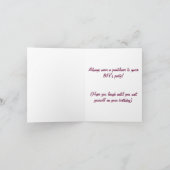 CARTE D'ANNIVERSAIRE DRÔLE (Intérieur)