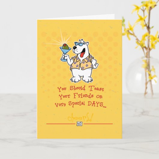 Carte d'anniversaire drôle (Fleur jaune)