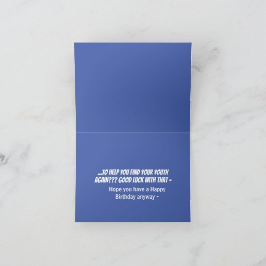 Carte d'anniversaire drôle (Intérieur)