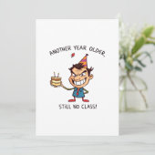 Carte d'anniversaire drôle (Debout devant)