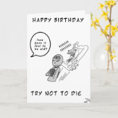 Carte d'anniversaire drôle (Fleur jaune)