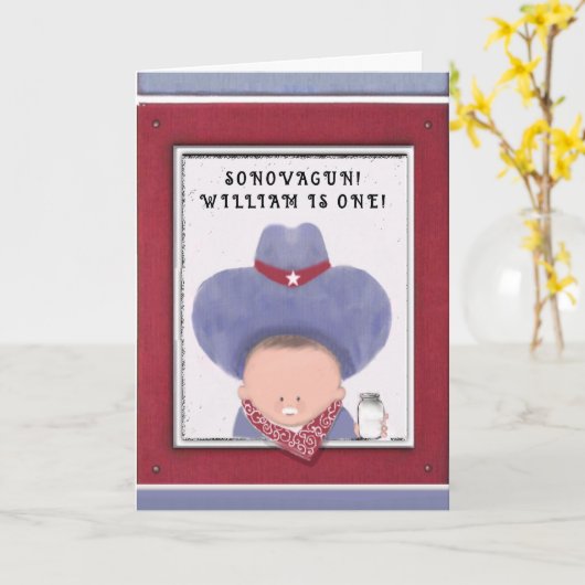 Carte d'anniversaire drôle 1er (Fleur jaune)