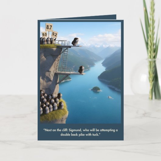 Carte d'anniversaire drôle 3D d'animaux (Devant)