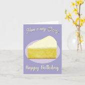 Carte d'anniversaire drôle au cheesecake (Fleur jaune)