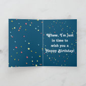 Carte d'anniversaire drôle avec Basset Hound migno (Intérieur)