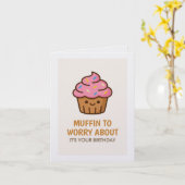 Carte d'anniversaire drôle avec muffins – carte d' (Fleur jaune)
