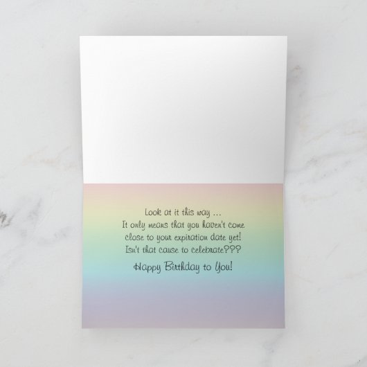 Carte d'anniversaire drôle avec verse (Intérieur)