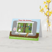 carte d'anniversaire drôle d'affaires de singe (Fleur jaune)