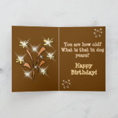 Carte d'anniversaire drôle de "années de chien" de (Intérieur)