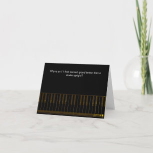 Carte d'anniversaire drôle de blague au piano